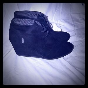 Bongo Maddie Suede Wedge Booties